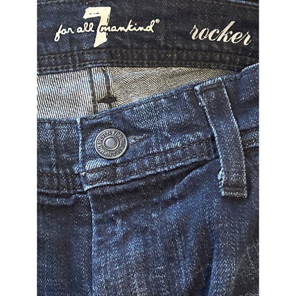 7 For All Mankind Jeans Womens Size 28 Small Rocker Bootcut Denim Pants Blue - Picture 11 of 12